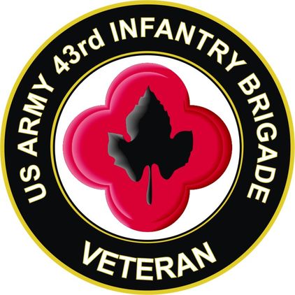 U.S. Army 43rd Infantry Brigade Veteran Sticker Decal