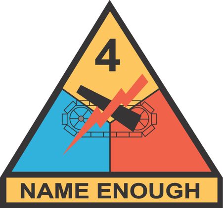 U.S. Army 4th Armored Division Patch Decal