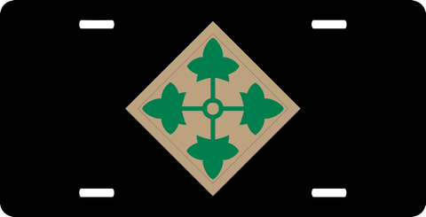 U.S. Army 4th Infantry Division License Plate (Clearance)