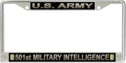U.S. Army 501st Military Intelligence Brigade License Plate Frame