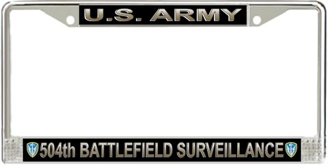U.S. Army 504th Battlefield Surveillance Brigade License Plate Frame