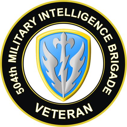 U.S. Army 504th Military Intelligence Brigade Veteran Sticker Decal