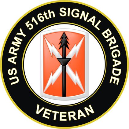 U.S. Army 516th Signal Brigade Veteran Sticker Decal