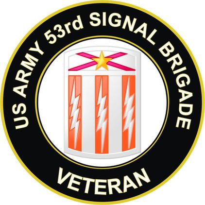 U.S. Army 53rd Signal Brigade Veteran Sticker Decal