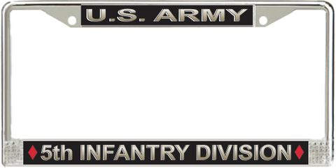 U.S. Army 5th Infantry Division License Plate Frame