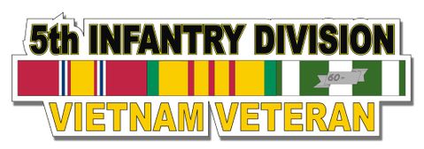 U.S. Army 5th Infantry Division Vietnam Veteran Window Strip Decal