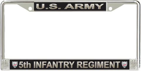 U.S. Army 5th Infantry Regiment License Plate Frame