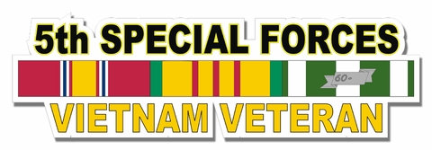 U.S. Army 5th Special Forces Vietnam Veteran Window Strip Decal
