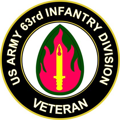 U.S. Army 63rd Infantry Division Veteran Sticker Decal