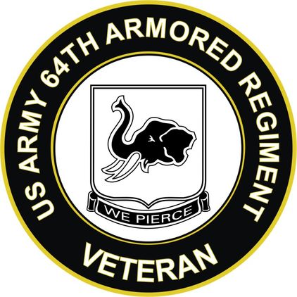 U.S. Army 64th Armored Regiment Brigade Veteran Sticker Decal