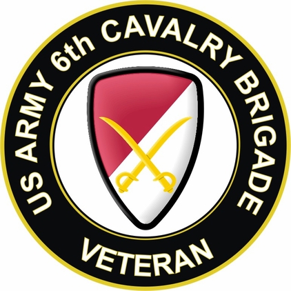 U.S. Army 6th Cavalry Brigade Veteran Sticker Decal