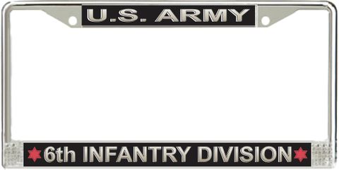 U.S. Army 6th Infantry Division License Plate Frame