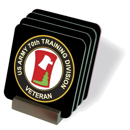 U.S. Army 70th Training Division Veteran Coasters - Set of 4