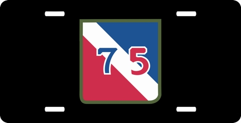 U.S. Army 75th Infantry Division License Plate