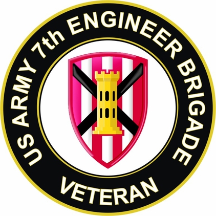 U.S. Army 7th Engineer Brigade Veteran Sticker Decal