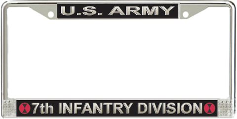 U.S. Army 7th Infantry Division License Plate Frame