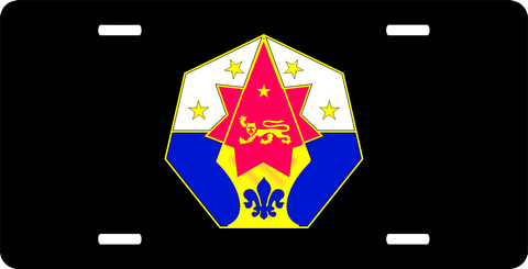 U.S. Army 7th U.S. Army Corps Unit Crest License Plate