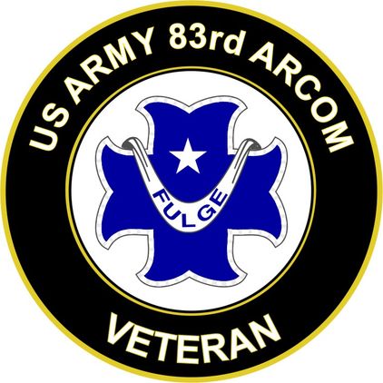 U.S. Army 83rd ARCOM Ohio Unit Crest Veteran Sticker Decal