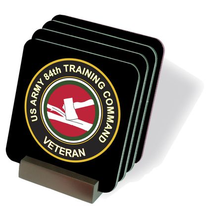 U.S. Army 84th Training Command Veteran Coasters - Set of 4
