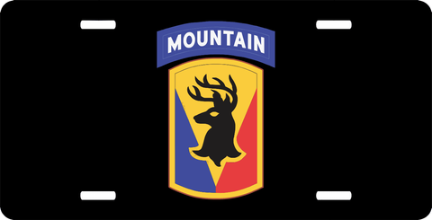 U.S. Army 86th Brigade Combat Team License Plate