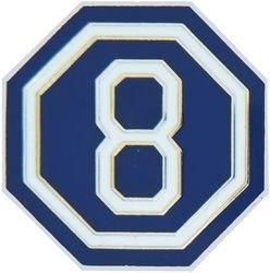 U.S. Army 8th Corps Lapel Hat Pin