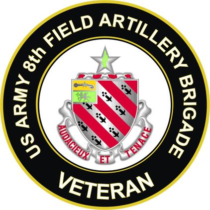 U.S. Army 8th Field Artillery Brigade Unit Crest Veteran Sticker Decal