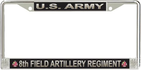 U.S. Army 8th Field Artillery Regiment License Plate Frame