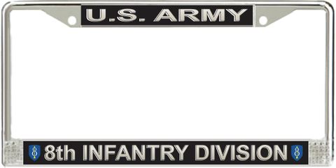 U.S. Army 8th Infantry Division License Plate Frame