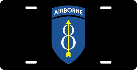 U.S. Army 8th Infantry With Airborne Tab License Plate