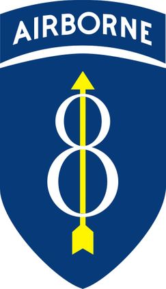 U.S. Army 8th Infantry Division With Airborne Tab Sticker