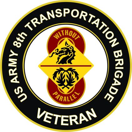 U.S. Army 8th Transport Brigade Veteran Sticker Decal
