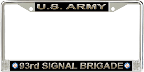 U.S. Army 93rd Signal Brigade License Plate Frame