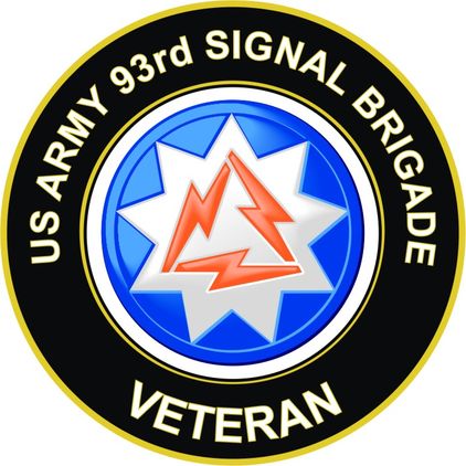 U.S. Army 93rd Signal Brigade Unit Crest Veteran Sticker Decal
