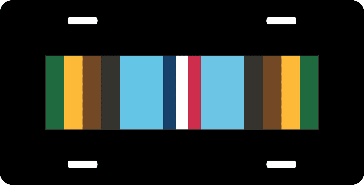 U.S. Army Armed Forces Expeditionary Medal Ribbon License Plate