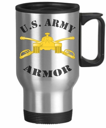 U.S. Army Armor 14 oz Stainless Steel Travel Mug