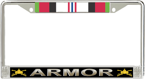 U.S. Army Armor Afghanistan Veteran License Plate Frame