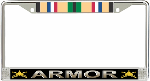 U.S. Army Armor Gulf War Veteran License Plate Frame