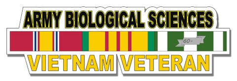 U.S. Army Biological Sciences Vietnam Veteran Window Strip Decal