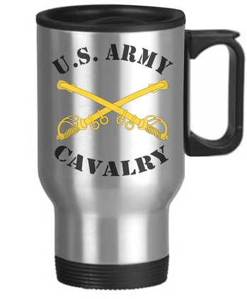 U.S. Army Cavalry 14 oz Stainless Steel Travel Mug