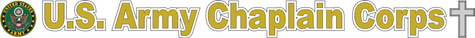 U.S. Army Chaplain Corps Strip Decal