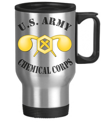 U.S. Army Chemical Corps 14 oz Stainless Steel Travel Mug