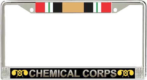 U.S. Army Chemical Corps Iraq Veteran License Plate Frame