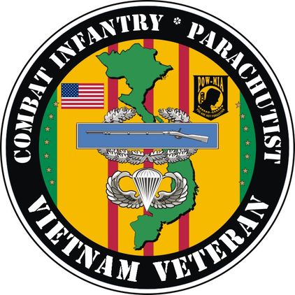 U.S. Army CIB Jump Wings Vietnam Veteran Decal