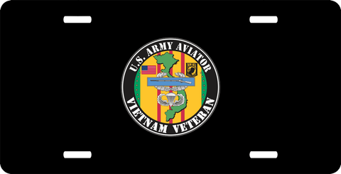 U.S. Army CIB Jump Wings Vietnam Veteran License Plate