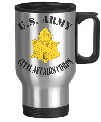 U.S. Army Civil Affairs Corps 14 oz Stainless Steel Travel Mug