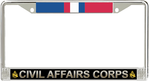 U.S. Army Civil Affairs Corps Kosovo Veteran License Plate Frame