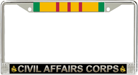 U.S. Army Civil Affairs Corps Vietnam Veteran License Plate Frame