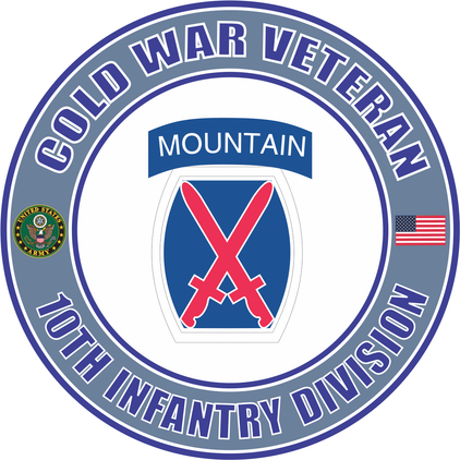 U.S. Army Cold War 10th Infantry Mountain Division Veteran Decal