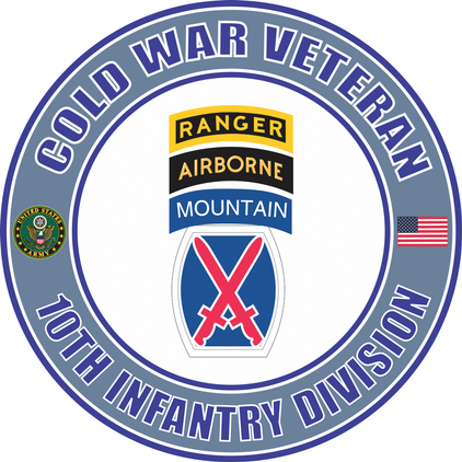 U.S. Army Cold War 10th Mountain Ranger Airborne Division Veteran Decal