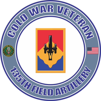 U.S. Army Cold War 135th Field Artillery Brigade Veteran Decal